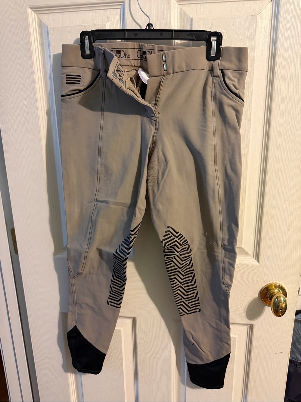 Women's Beige Riding Breeches with Knee Grip